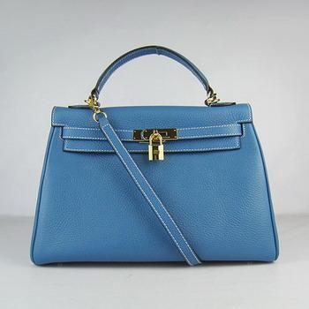 HKL32OMBG009 Hermes Kelly Borse 32CM Medio Blu (oro)